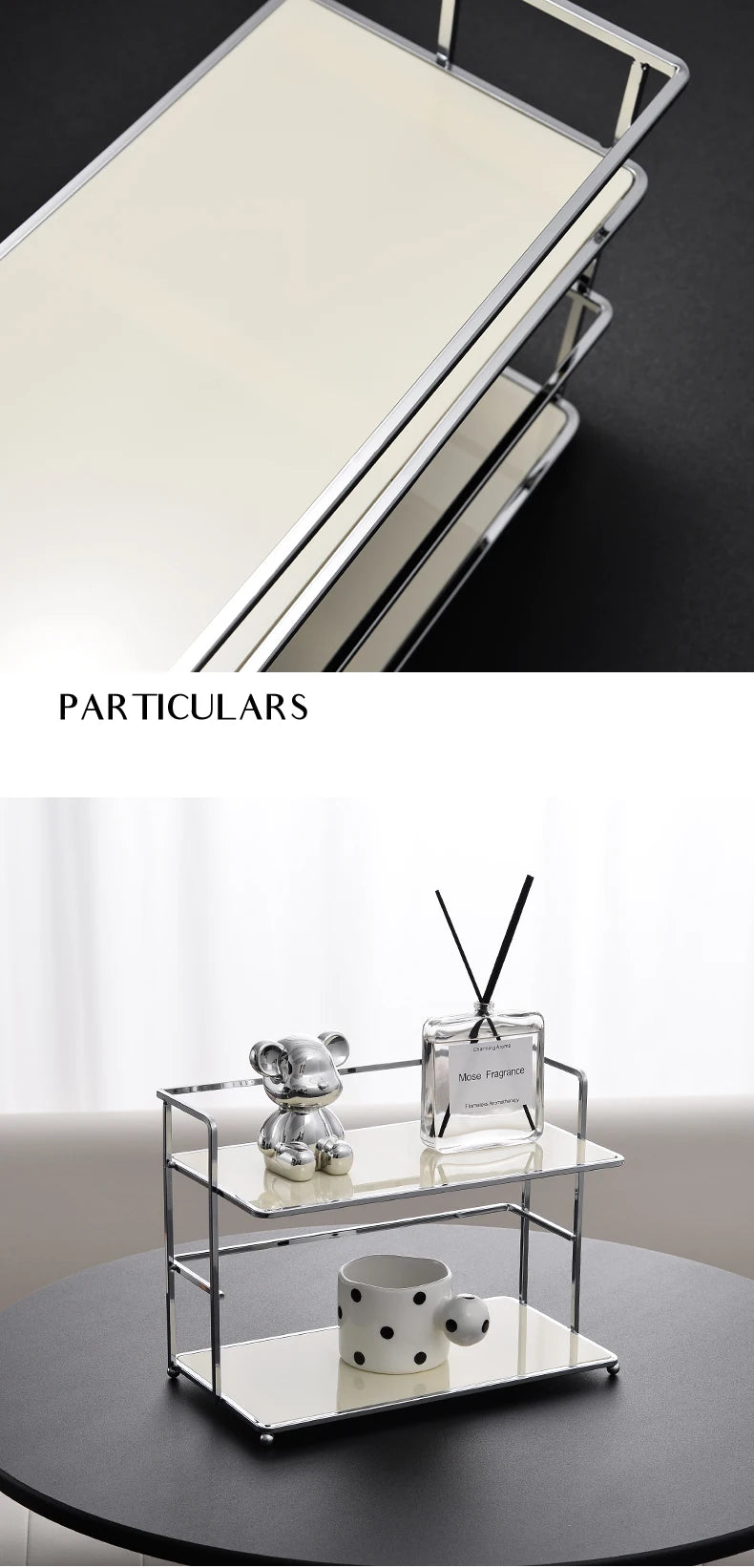 1pc Double-Layer Desktop Storage Rack Acrylic Organizer Cup