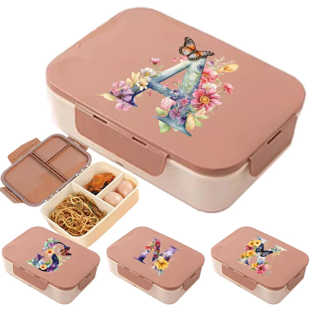 Flip Lid Compartment Lunch Box Food Organizer Case