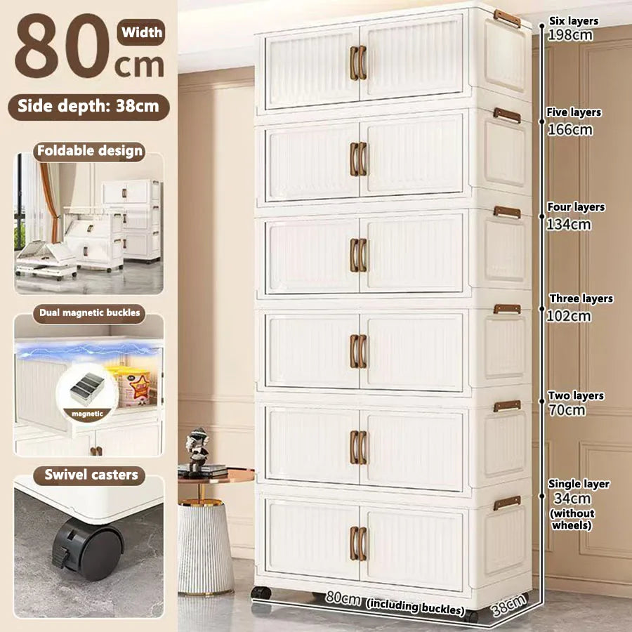 Storage Box Foldableing Cabinet Storage Cabinet Clothes Toys