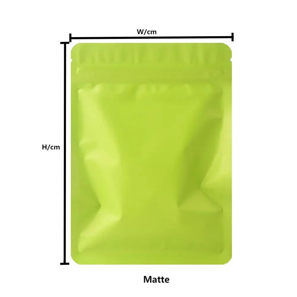 100pcs Double Sided Frosted Mylar Bags Waterproof Flat