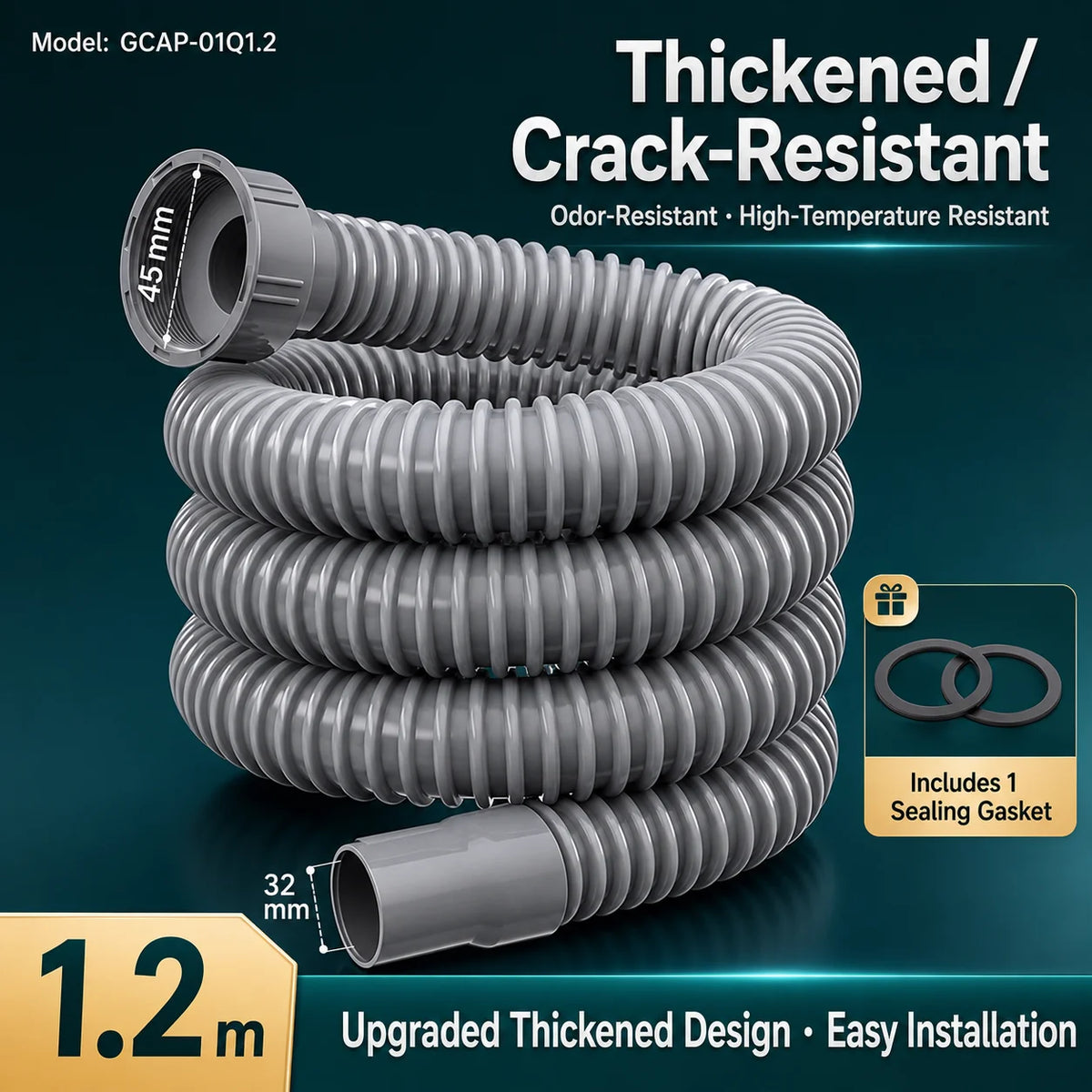 Universal Flexible Sink Drain Pipe Anti-Odor Sewer Hose