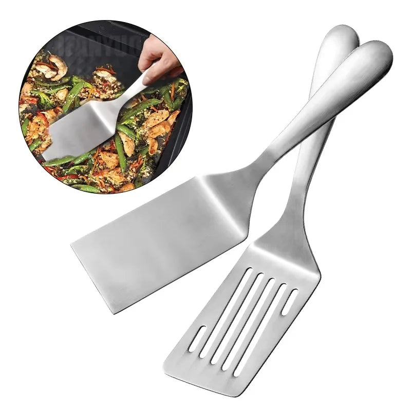 Stainless Steel Scraper Cooking Spatula Barbecue Spatula Plate