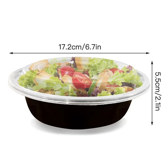 10 Packs 24oz Meal Prep Container Round Disposable