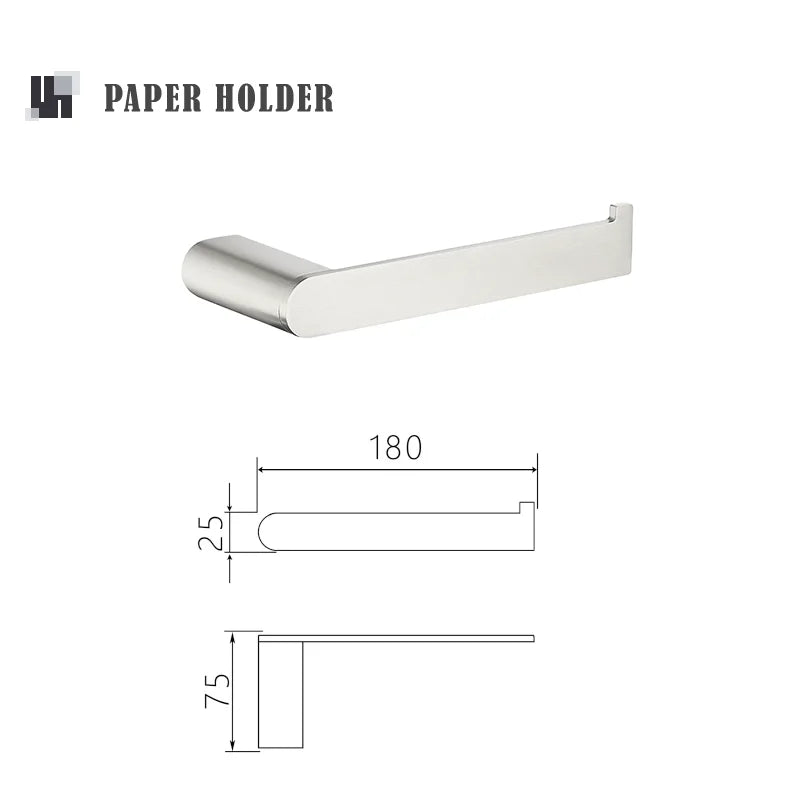 Brushed Towel Ring Holder Bar Rack Brush/Paper Holder