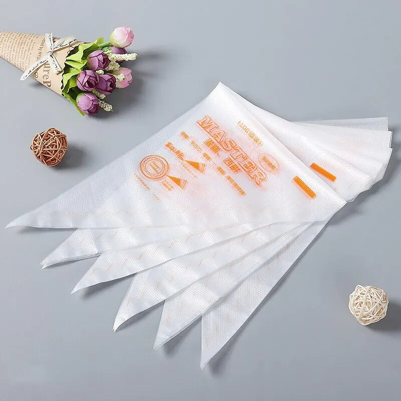 100pcs Laminating Nozzle Bag Plastic Disposable Transparent Small