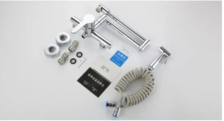 Black Sink Mixer 304 Sus Wall Mounted Foldable