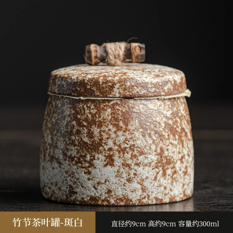 Small Sealed Jar Ceramic Tea Jar Tea Caddy