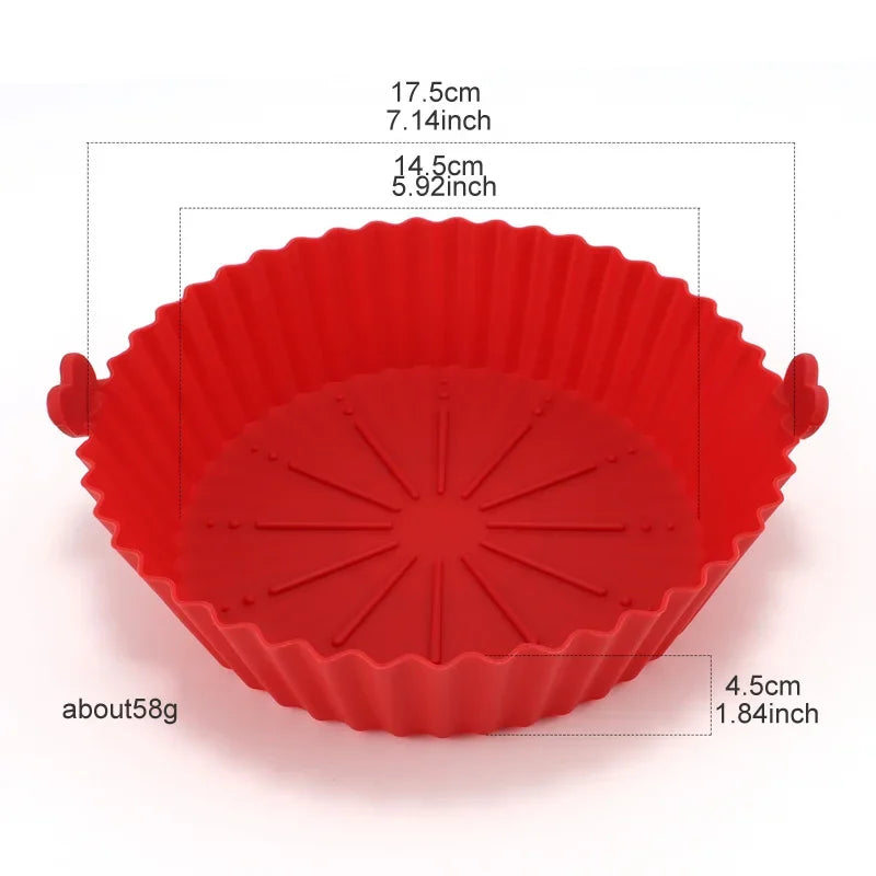 Silicone Air Fryer Baking Tray Reusable Baking Basket