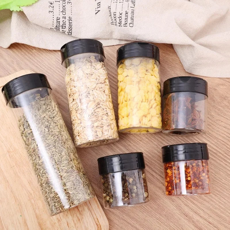 1/20pcs Transparent Spice Bottle Pepper Shaker Salt Seasoning