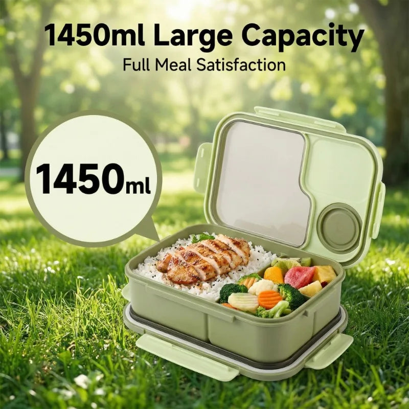 Bento Box- Lunch Box Built-In Tableware Sauce Box