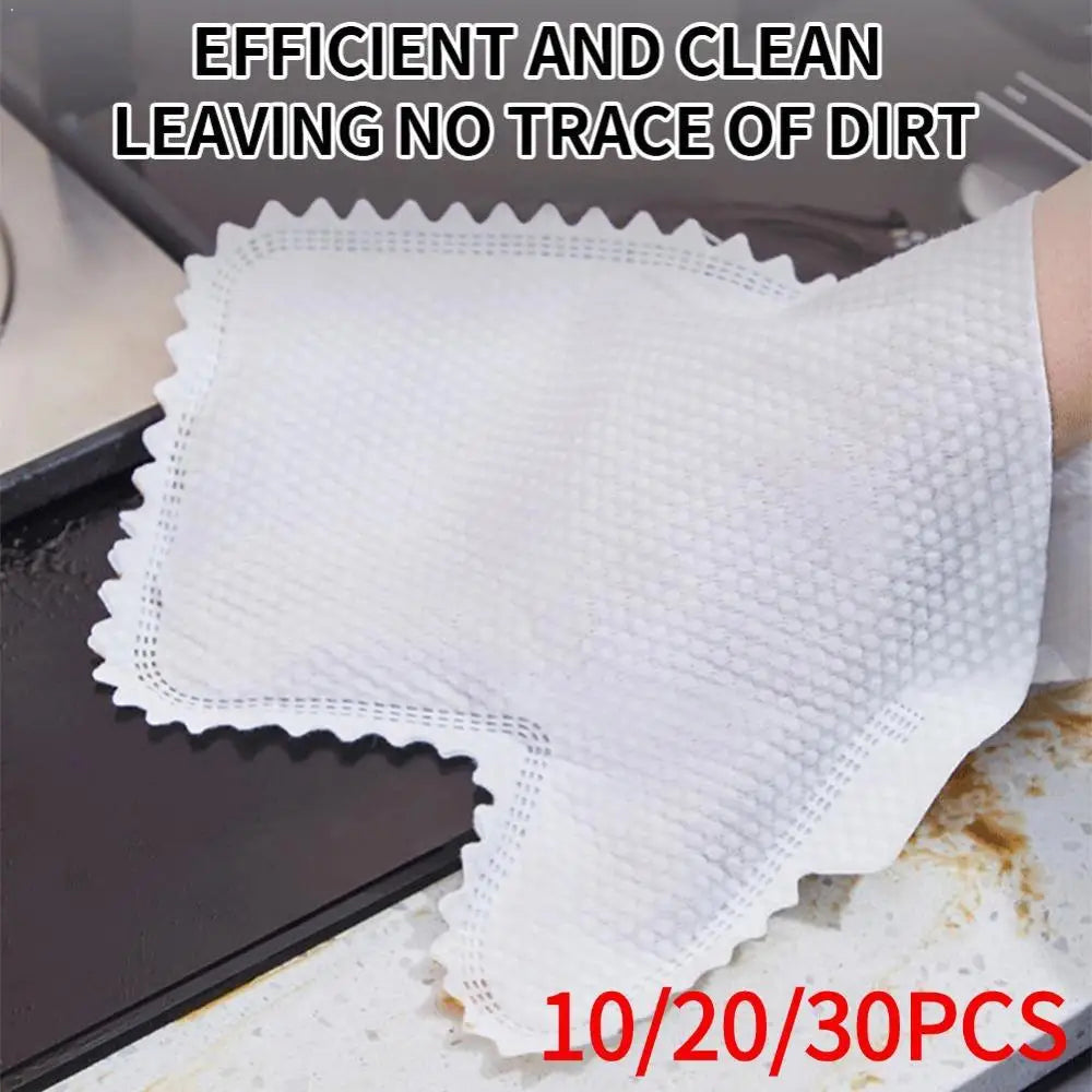 10/20/30pcs Disposable Cleaning Gloves Non-Woven Rag Gloves