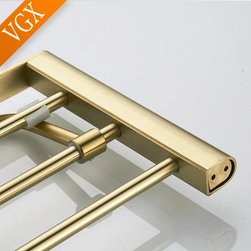 Vgx Gold Bathroom Towel Holder Stainless Steel Towel