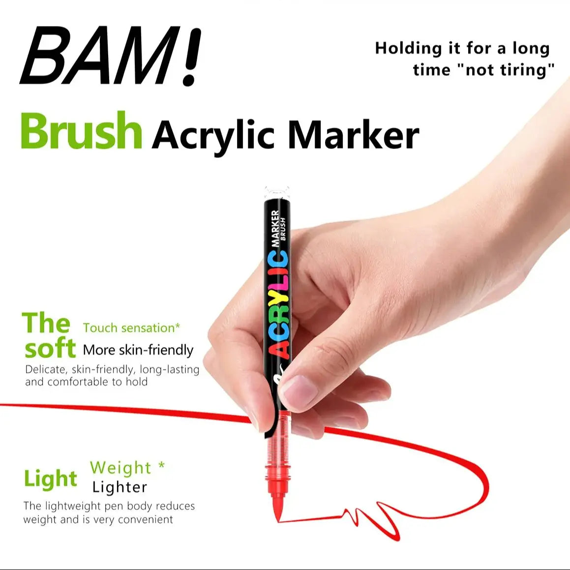 Gn 366 Colors Acrylic Paint Pens Markers Brush