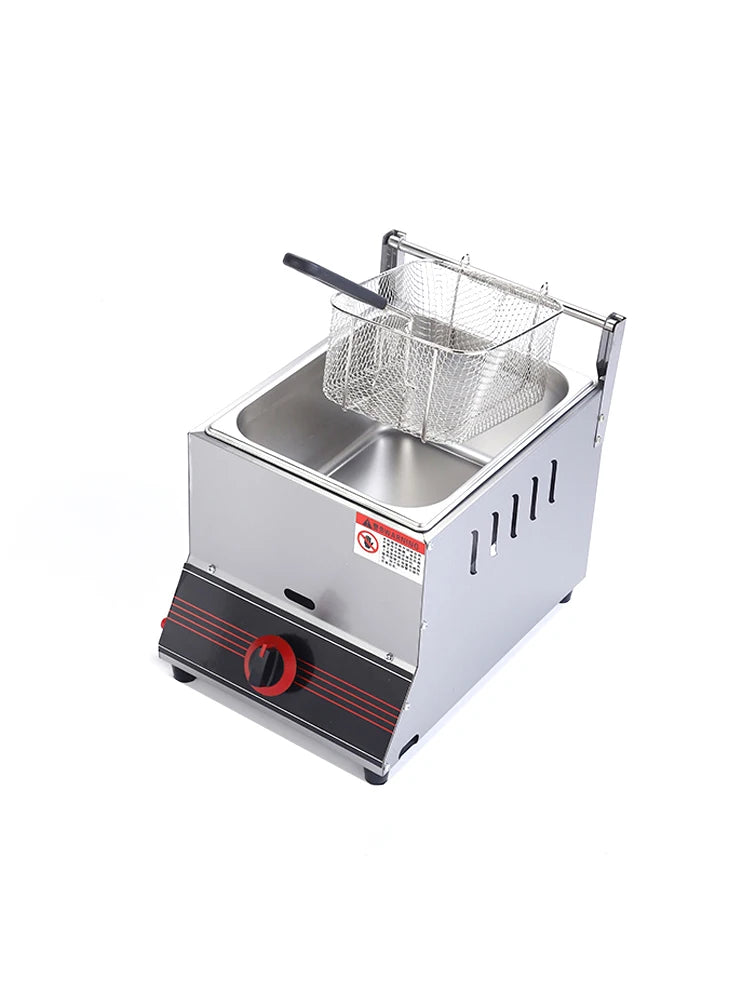 Gas Deep Fryer Chips Chicken Maker Lpg 10l