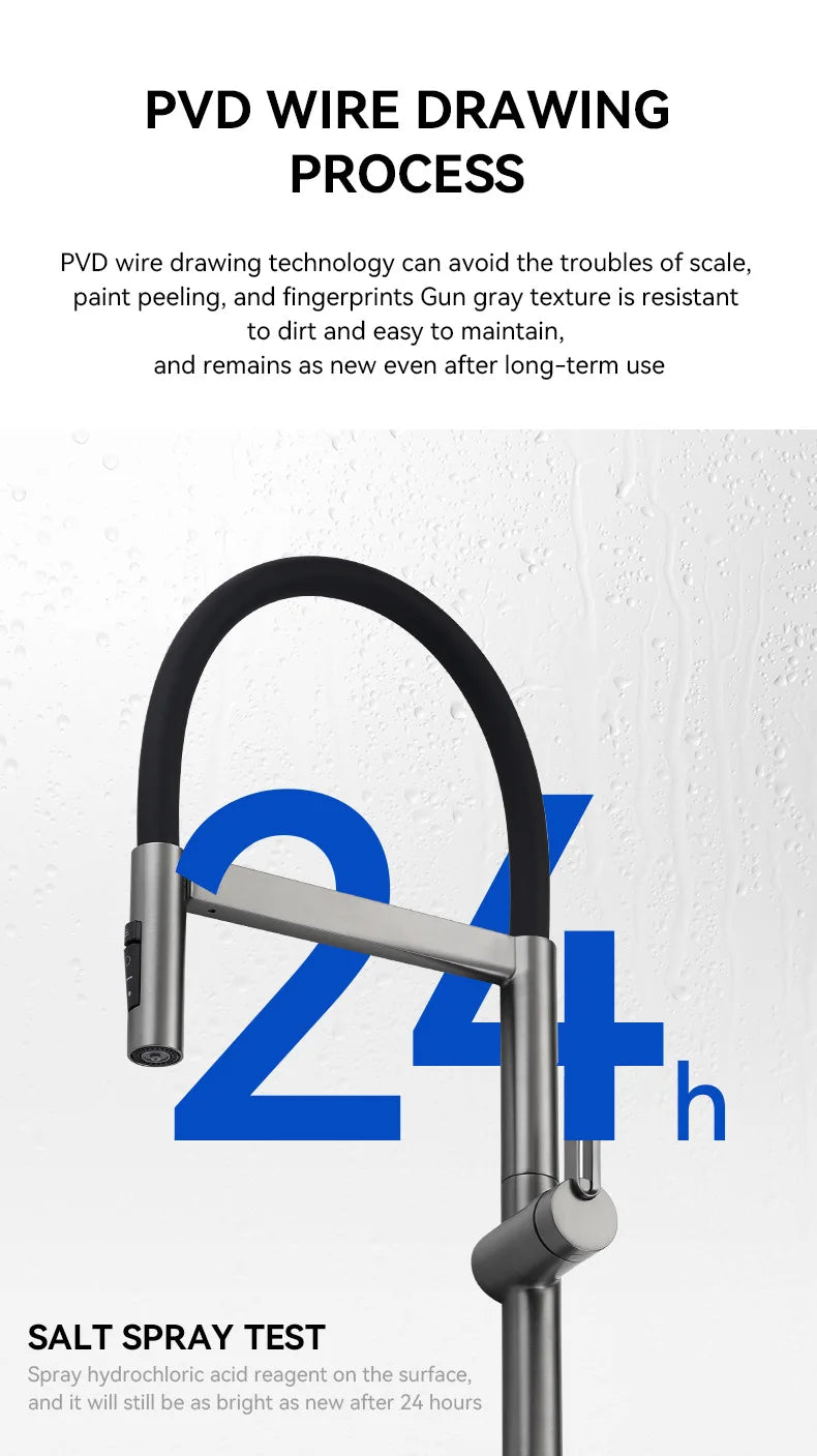 Gray Faucet Sink Faucets Brass Pull Down Sprayer