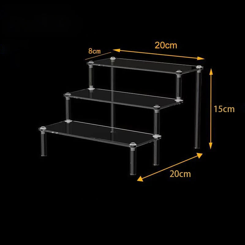 Completely Black Acrylic Display Rack Is Used Cupcakes