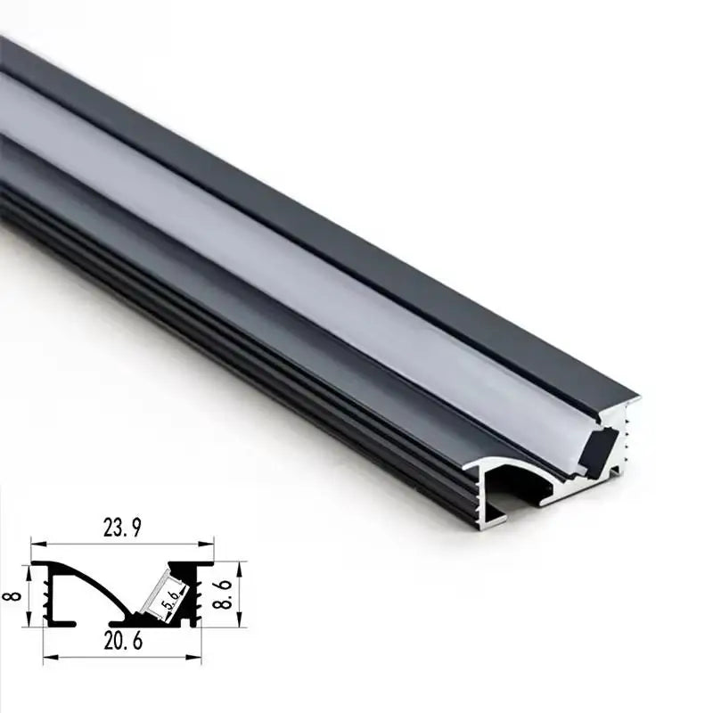 45degree Glowing Recessed Led Cabinet Light Aluminum Profile