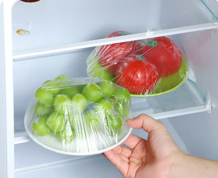 100pcs Disposable Food Cover Hats Fruit Cover Elastic