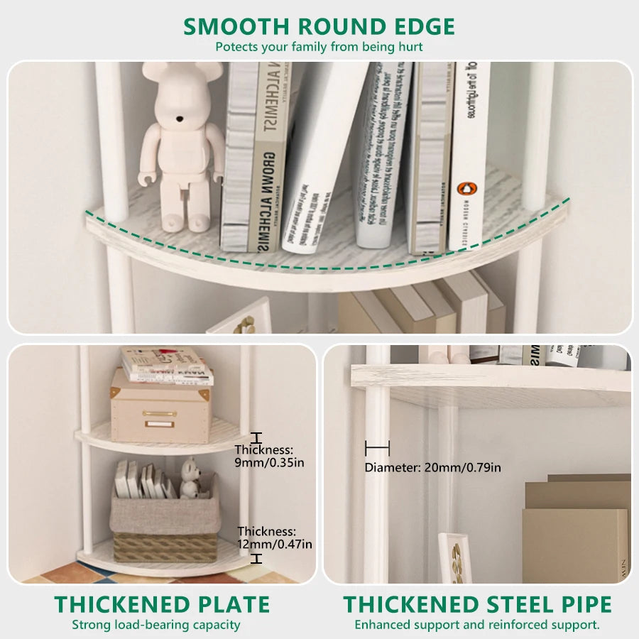 Multi-Layer Storage Rack Wall Corner Shelf Living