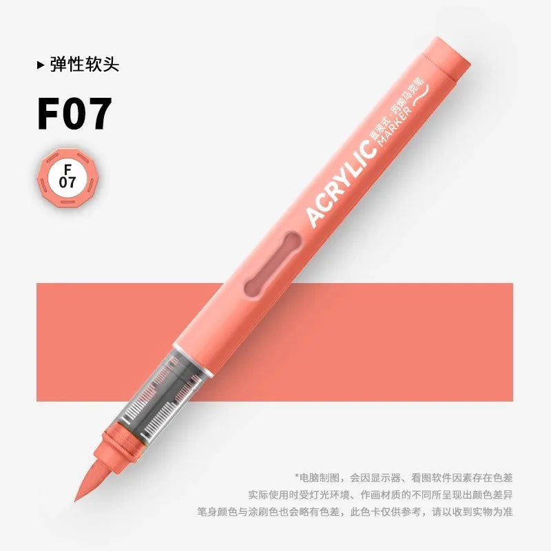 120/1 Colors Direct-Liquid Acrylic Brush Markers Pen Waterproof
