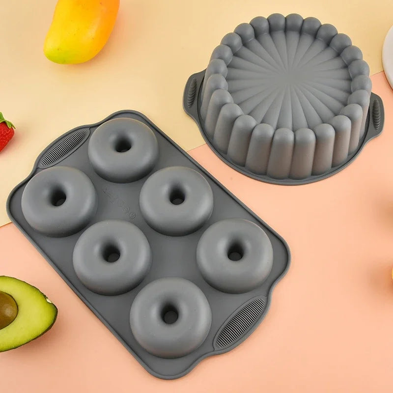 Silicone Fluted Cake Pans Non-Stick Oven Baking Pans