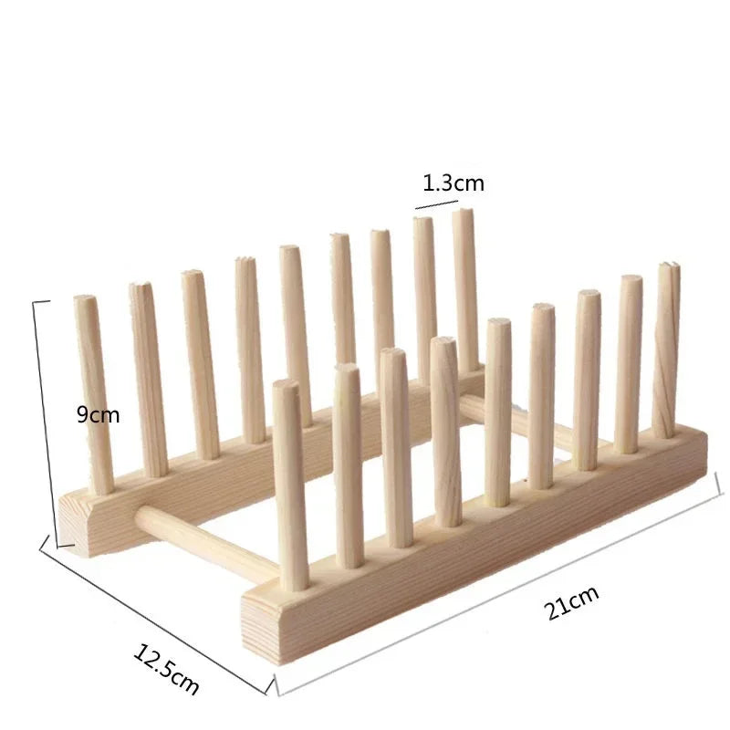 Diy Locker Bamboo Drain Rack Wooden Plate Rack