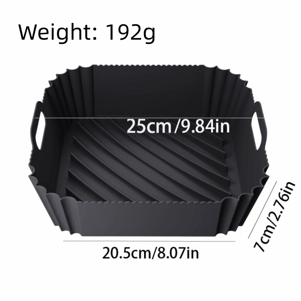 Large Size Silicone Airfryer Basket Liners Square Shape
