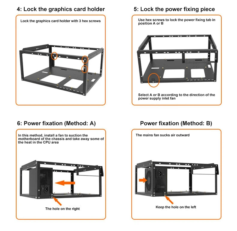 Diy Computer Motherboard Case Rack Aluminum Frame Chassis