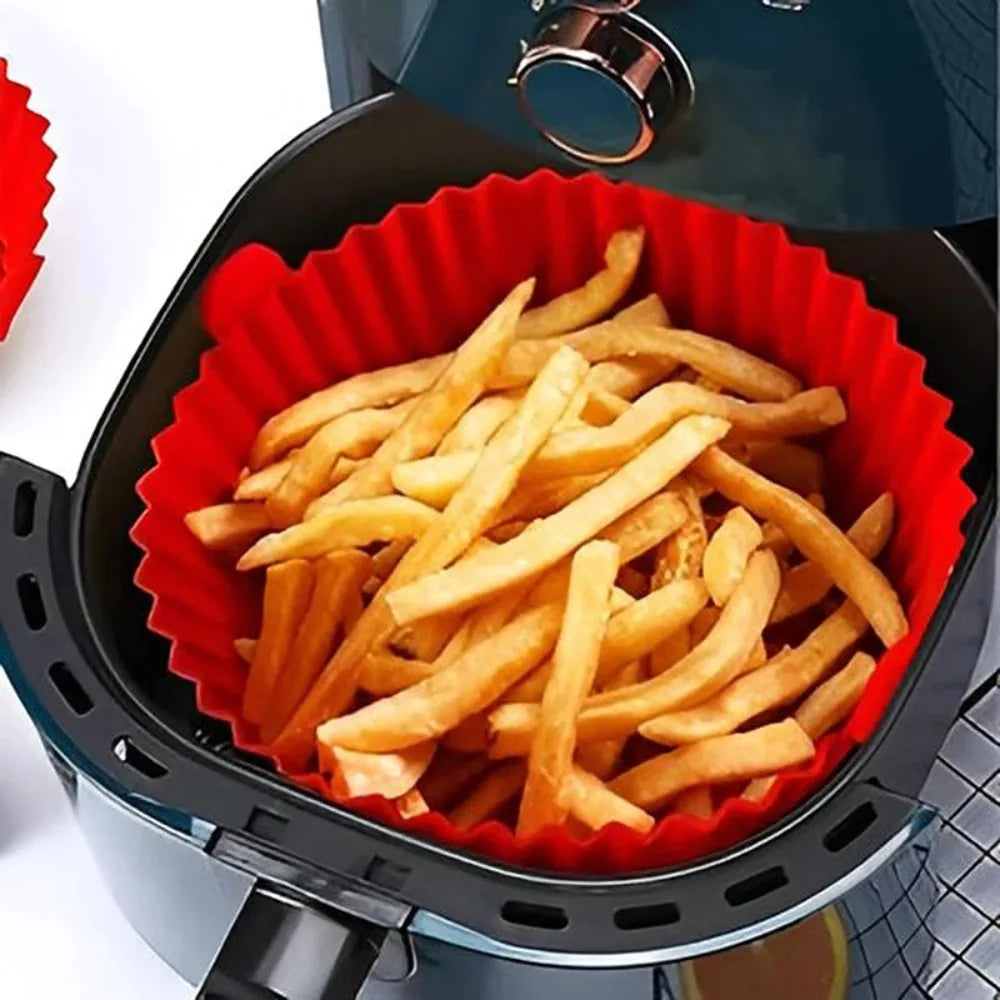 Air Fryer Silicone Basket Reusable Liner Baking Tray