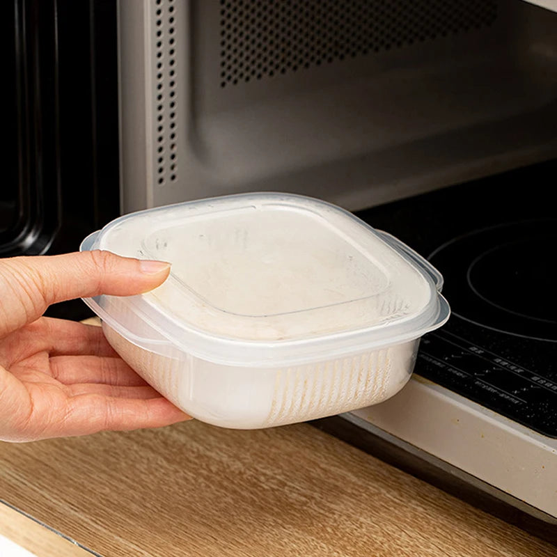 Food Storage Container Rice Fruit Preservation Box Microwave