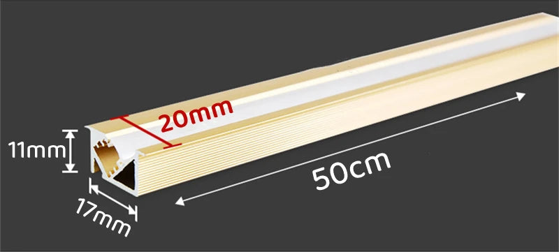 5m/1m/Pcs Invisible Led Recessed Aluminum Profile Hidden