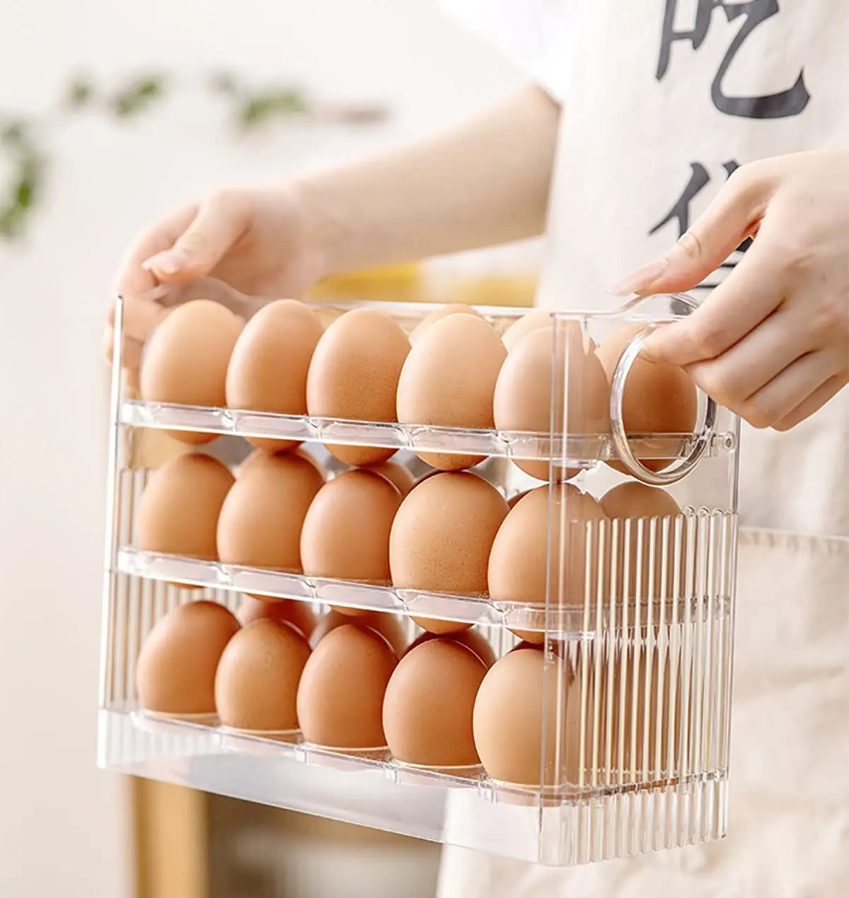 Three-Layer Flippable Egg Holder 30 Eggs Egg Storage