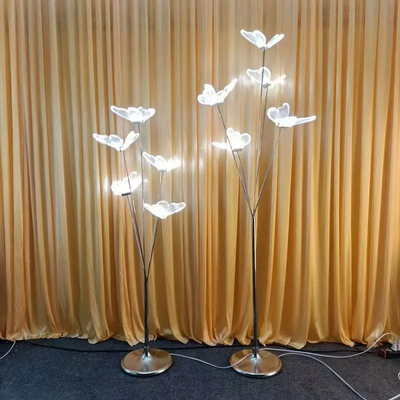 4/8pcs Wedding Acrylic Glowing Brush Butterflies Road Guide