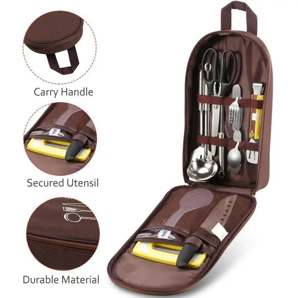 Camping Utensil Storage Bag Waterproof Organizer Pouch Outdoor