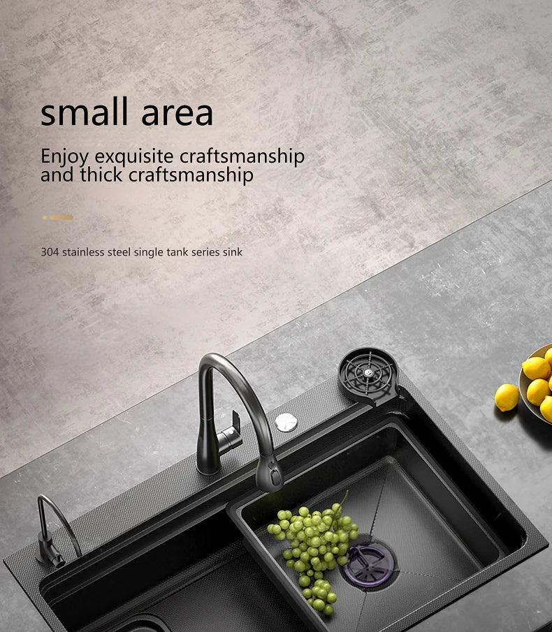 Stainless Steel Sink Gray Large Slot Wash Vegetables