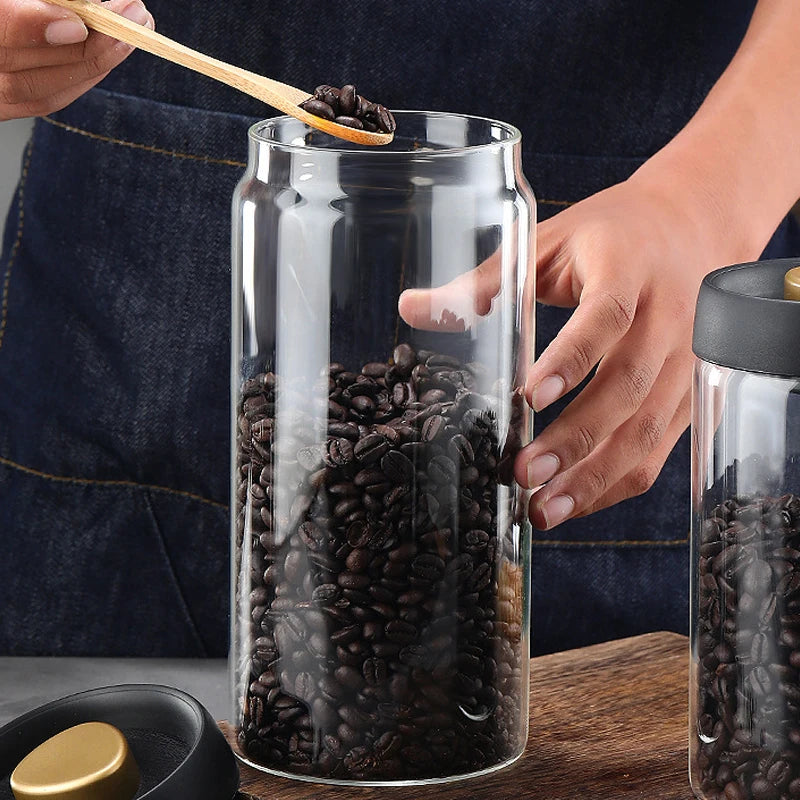 Vacuum Sealed Tank Coffee Bean Glass Sealed Jar