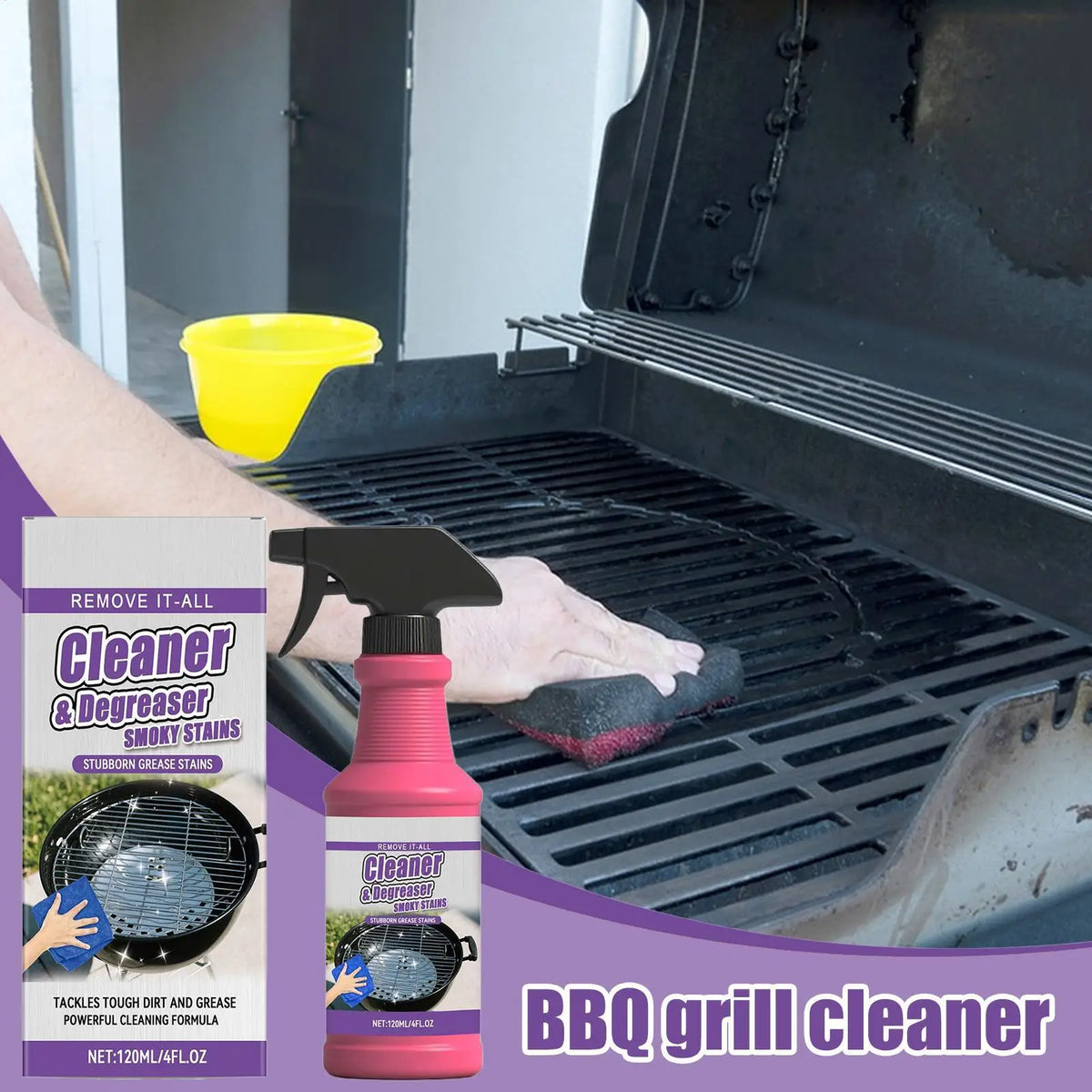 120ml Barbecue Rack Cleaner Powerful Cleaning Stubborn Grease