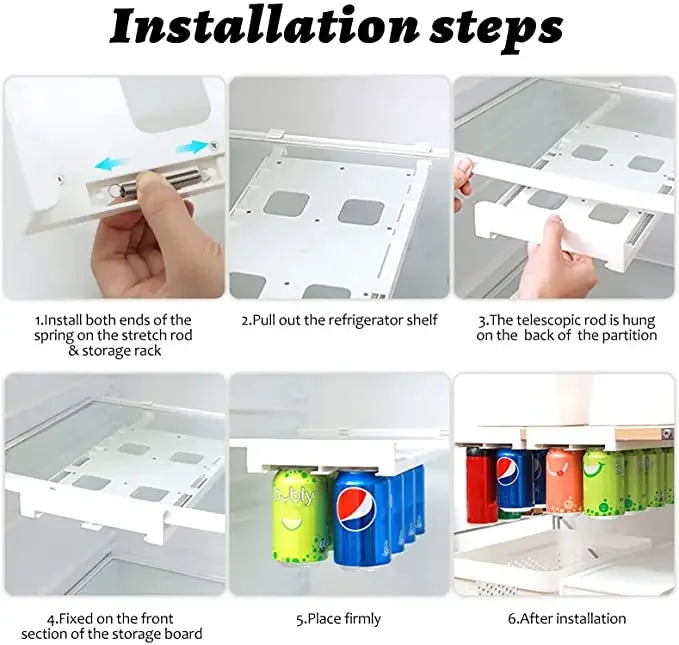 Refrigerator Storage Box Organizer Can Space-Saving Organizer Can
