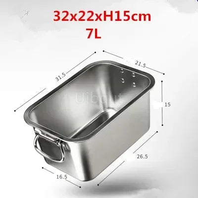 304 Stainless Steel Plate Metal Tray Handle Square