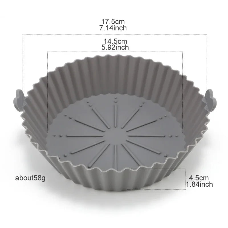 Silicone Air Fryer Baking Tray Reusable Baking Basket