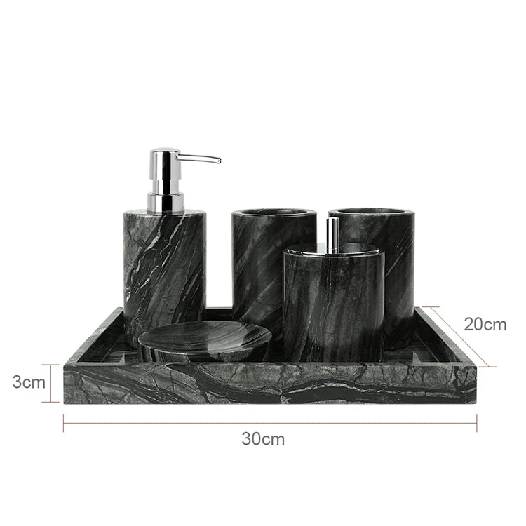 Black Natural Marble Stone Bathroom Luxury Toothbrush Holder