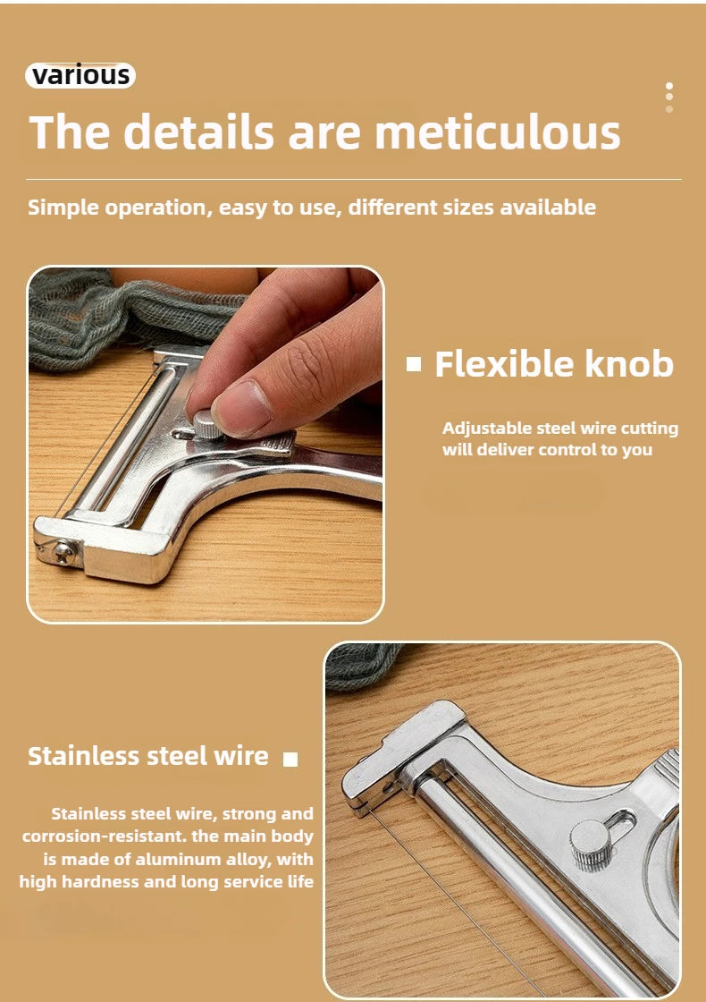 Adjustable Stainless Steel Cheese Slicer Grater Knife Slicing