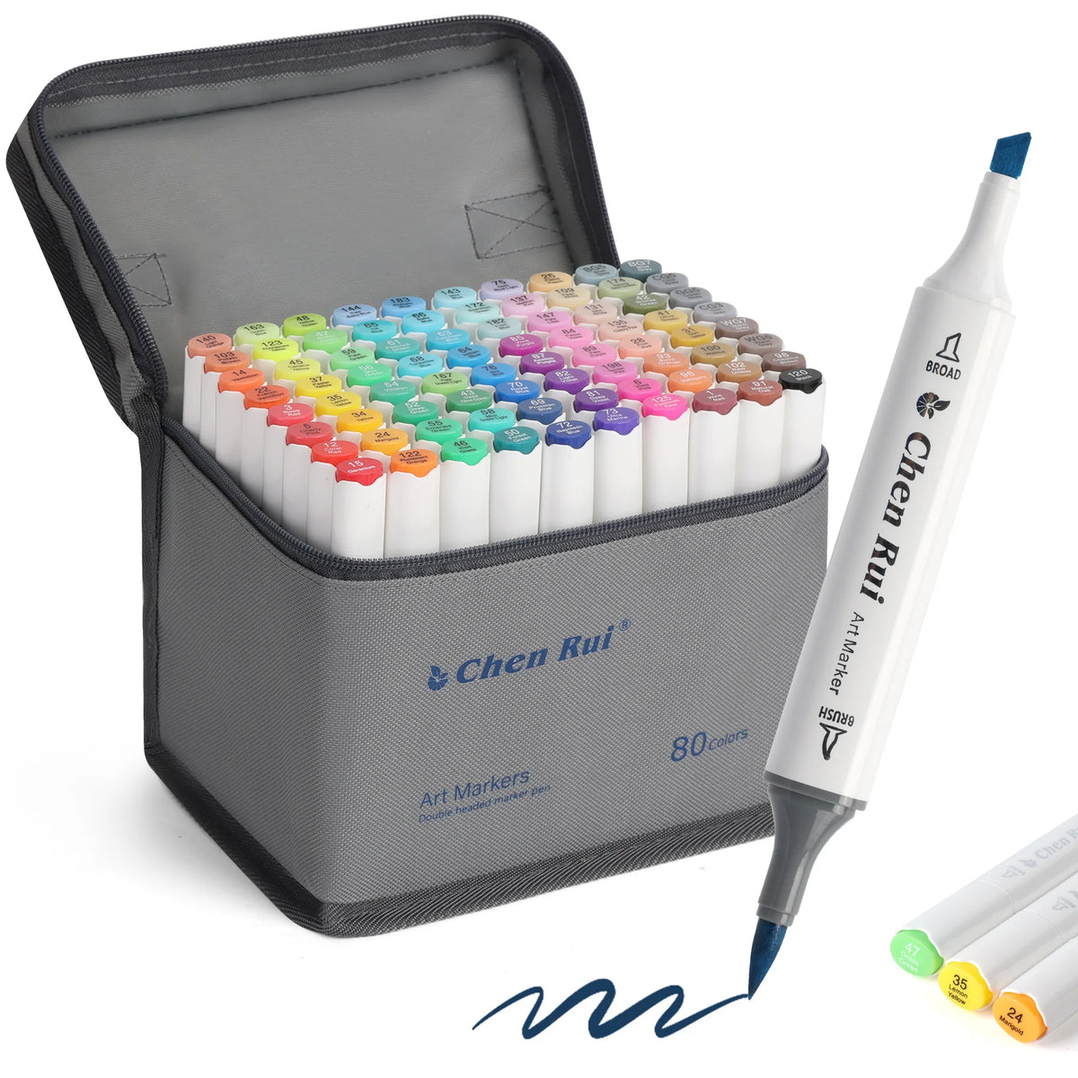 Chen Rui 48-168 Colors Brush Art Marker Dual