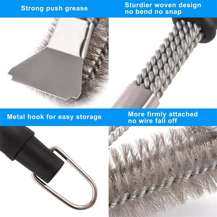 Lmetjma Safe Grill Brush Scraper Deluxe Handle 18