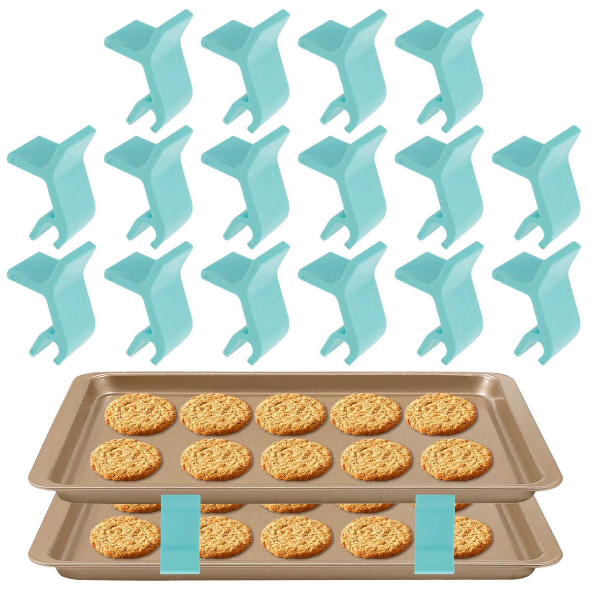 16pcs Baking Sheet Stackers Space-Saving Tray Stacking Holder