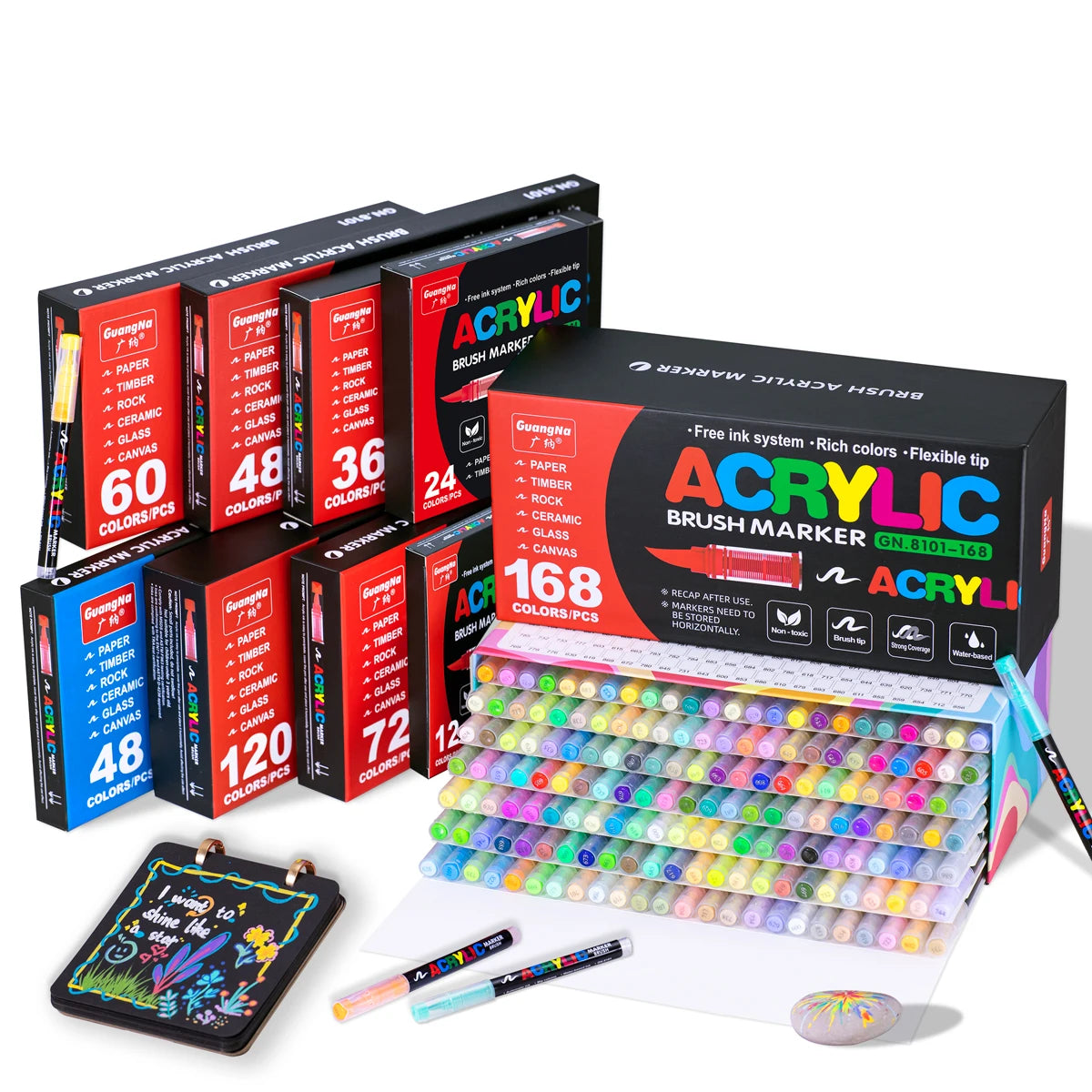 Soft Brush Acrylic Paint Markers Pens Automatic Ink