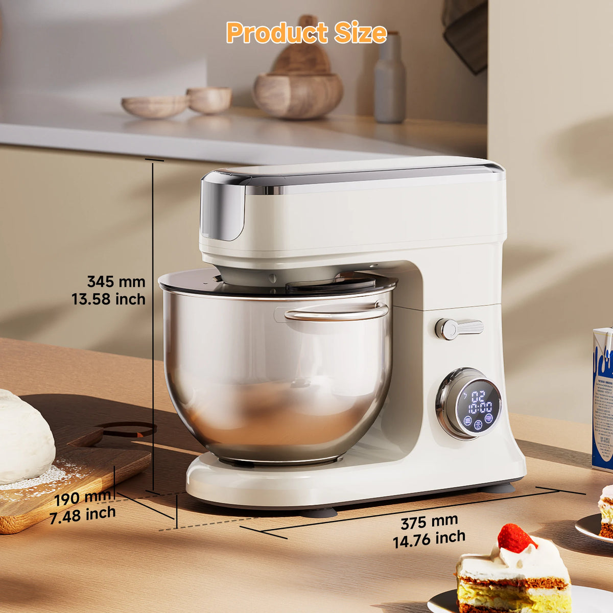 Biolomix 7l Food Mixers Baking 1200w Dc Motor