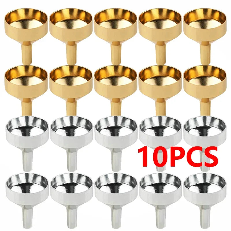 10/5/1pcs Stainless Steel Mini Funnel Detachable Filter