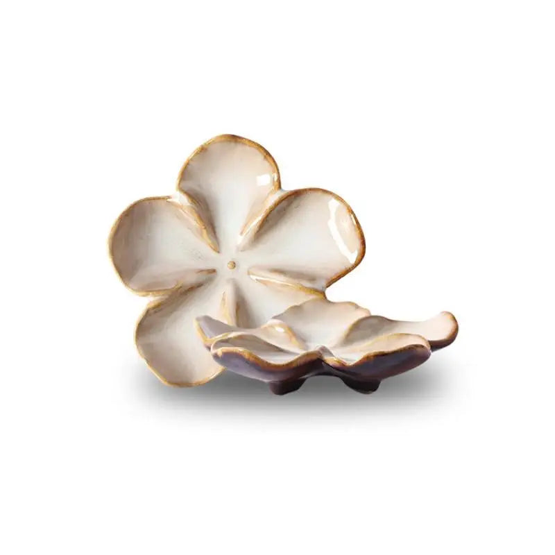 1pcsvintage Ceramic Craft Dish Flower Shaped Small Dish