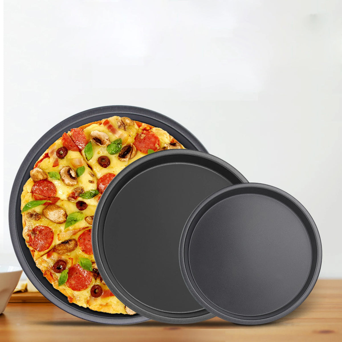 6/7/8/9/10 Inch Black Carbon Steel Non Stick Baking